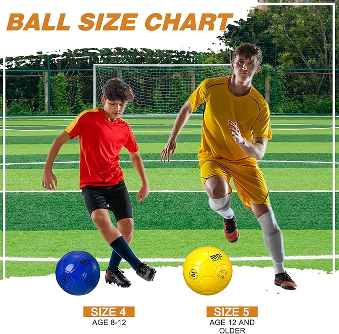 12 Pack Operation Christmas Bulk Items Soccer Ball with Pump Needles, Official Size 3/4/5 Soccer Ball Deflated Gift for Christian Charity Donation Training Practice