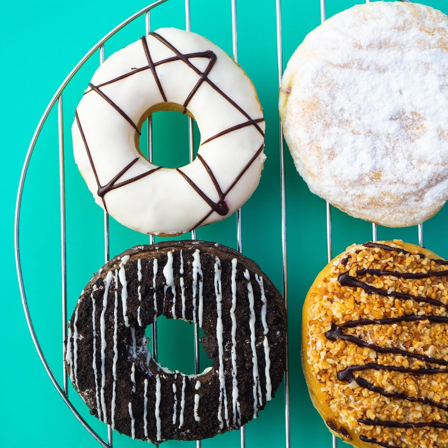 uxcell Round Cooking Rack with Legs, Dia 8.3 Inch 304 Stainless Steel Barbecue Grill for Cooking Baking Barbecue Air Fryer Racks, Silver