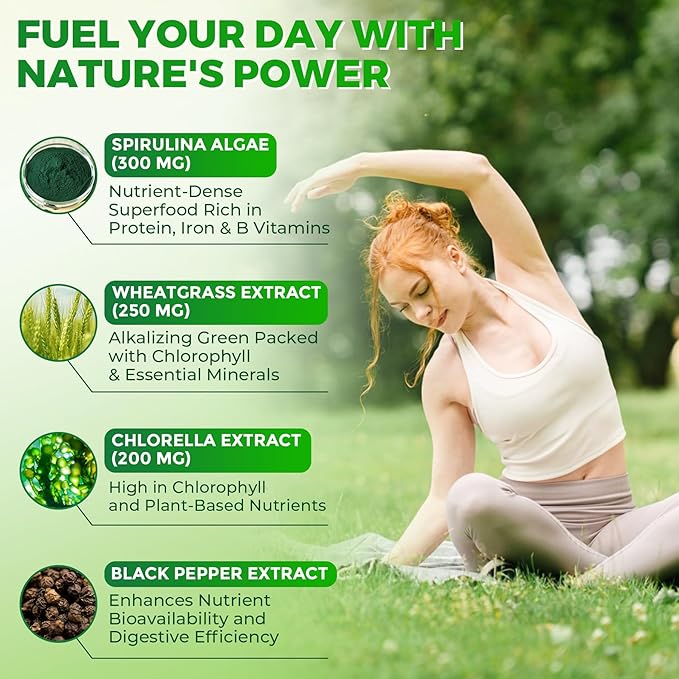 Organic Moringa Spirulina Gummies, Rich in Antioxidants, Essential Vitamins & Amino Acids, Pure Moringa Oleifera Leaves with Wheatgrass & Chlorella for Energy & Immunity, Green Superfood, 120 Cts