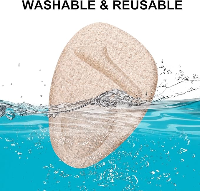 Ball of Foot Cushions, Metatarsal Pads Women, High Heels Non-Slip Comfort Pads, Shoe Support for Metatarsalgia Mortons Neuroma Pain Relief (2 Pairs,Beige)