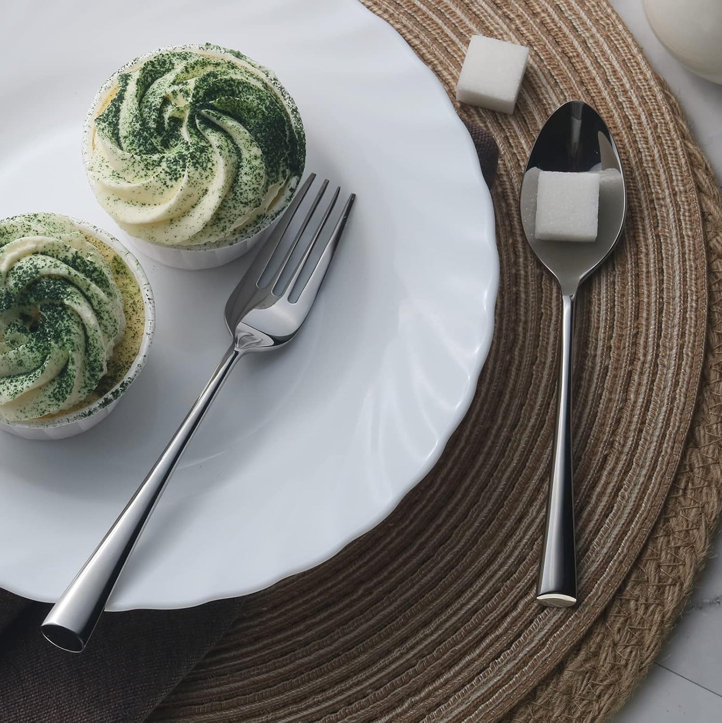 Alata Bailey 20-Piece Forged Silverware Set Stainless Steel Flatware Set,Service for 4,Mirror Polished Cutlery Set,Dishwasher Safe…