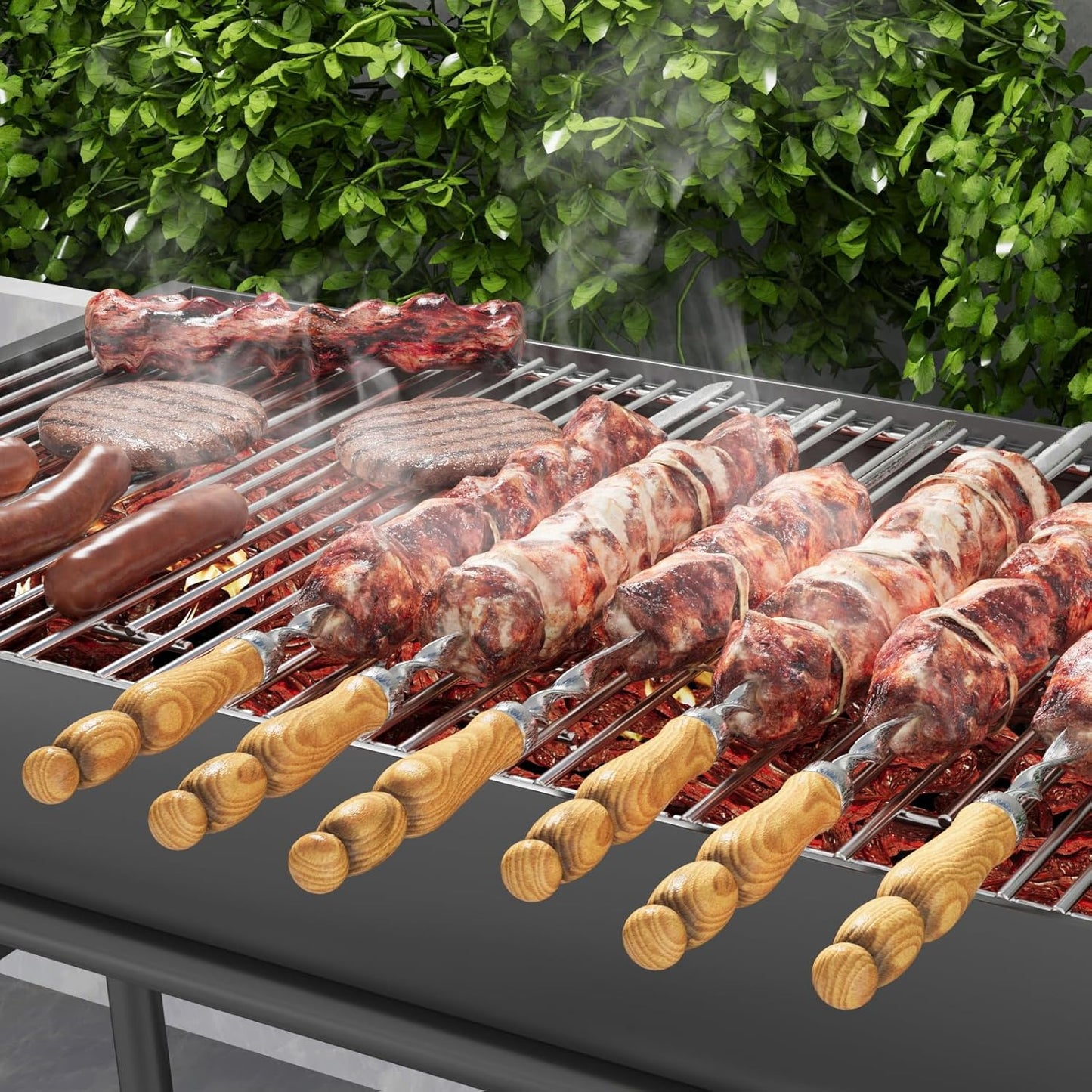 4Pack 19.25" Stainless Steel Cooking Grates Replacement Parts For16517 Bull 8248 LP, 18249 NG, Angus 47628, Brahma, Lonestar Select 87048,87049, Outlaw Steer Premium, 7 Burner Premium 18248,18249