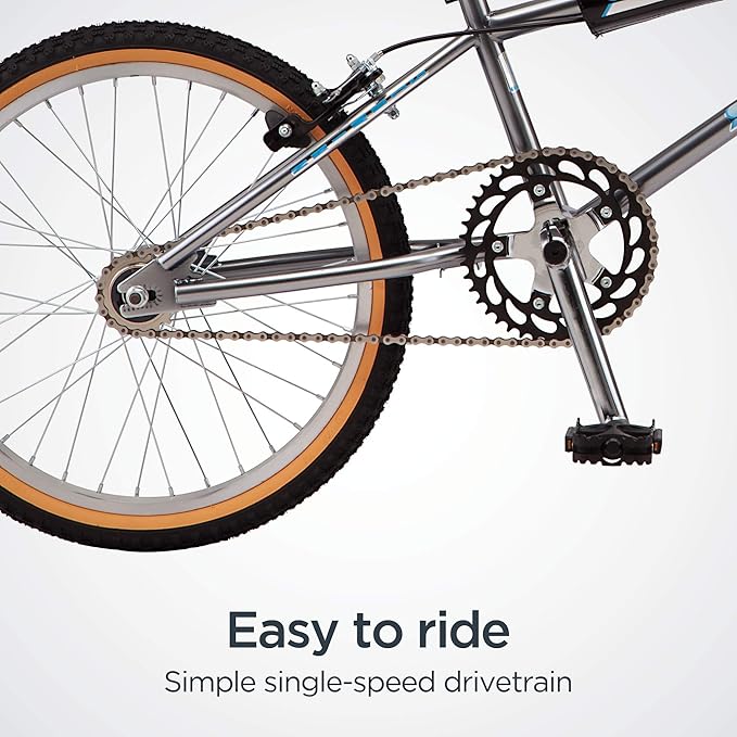 Schwinn Sting Pro and Predator Team BMX Bike for Kids/Youth, Retro Design, Single-Speed, Hi-Ten Steel Frame, 20 or 24-Inch Wheels, Multiple Colors