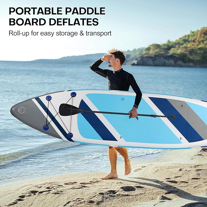 Panana Inflatable Stand Up Paddle Board, 10'x31 x6 SUP with Premium Paddle Board Accessories Kit, Anti-Slip EVA Deck for Adults Youth of All Skill Levels
