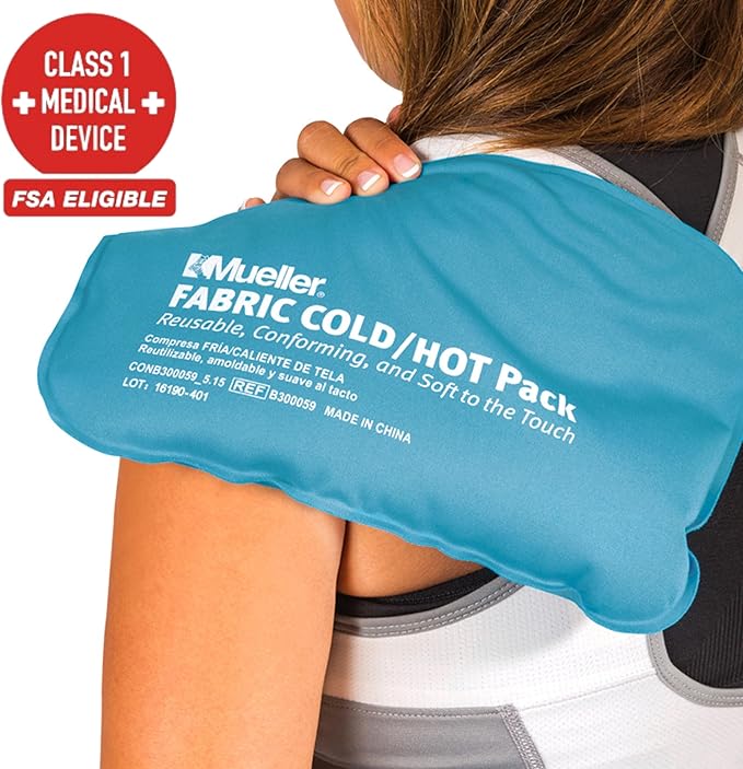 MUELLER Sports Medicine Reusable Fabric Cold & Hot Pack, Ice Pack for Injuries and Pain Relief, Blue