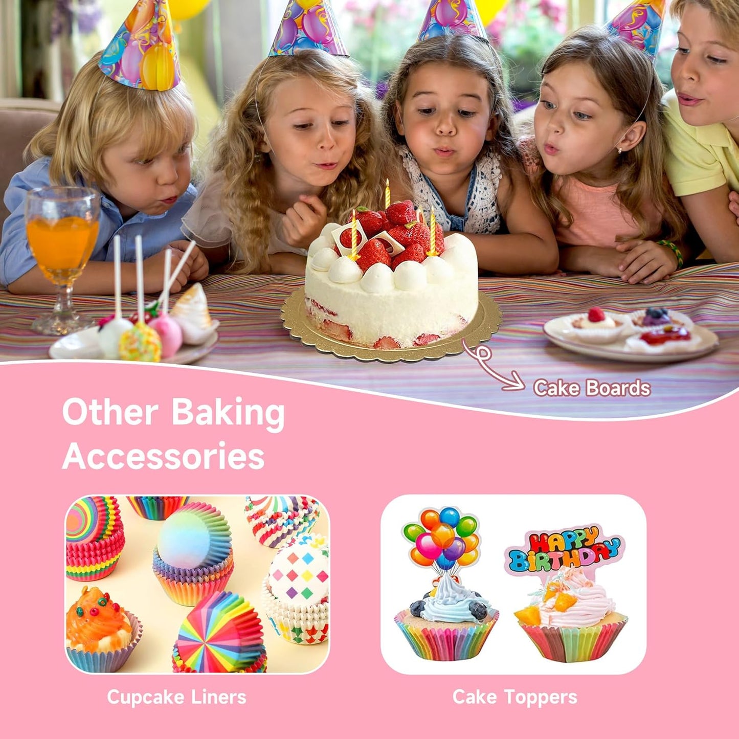 Cake Decorating Kit - Cake Turntable for Decorating with Baking Springform Pans, Cake Leveler, Numbered Piping Tips, 2 Spatulas, Baking Supplies Tools