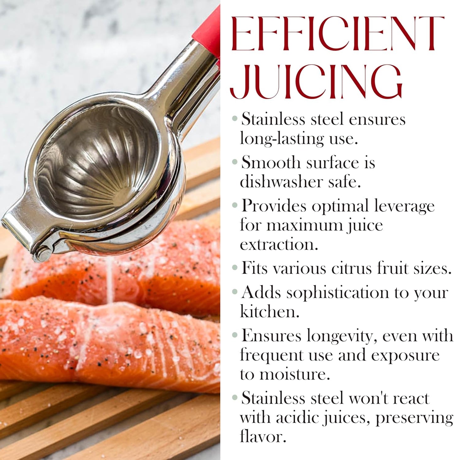 Bellemain Citrus Juicer | Metal Lemon Squeezer | Lime and Lemon Juicer Stainless Steel with Silicone Handles | Manual Juicer, Citrus Squeezer, Hand Held Juicer | Bar Juicer for Bartender Accessories