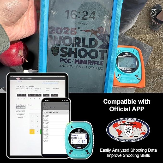 Shot Timer for Shooting Competition,Shot Timers with Protect Cover,Seamless Connection Device,Shooting Timer for Training&Dry Fire