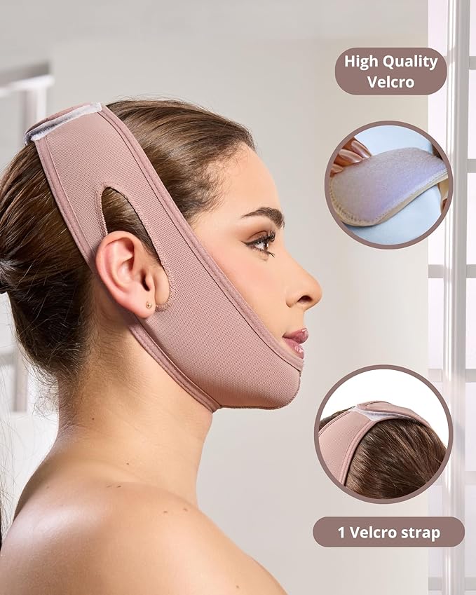 SHAPE CONCEPT Chin Strap for Sleeping 320 with Powernet, Otoplasty Headband, Double Chin Reducer and Ear Correctors