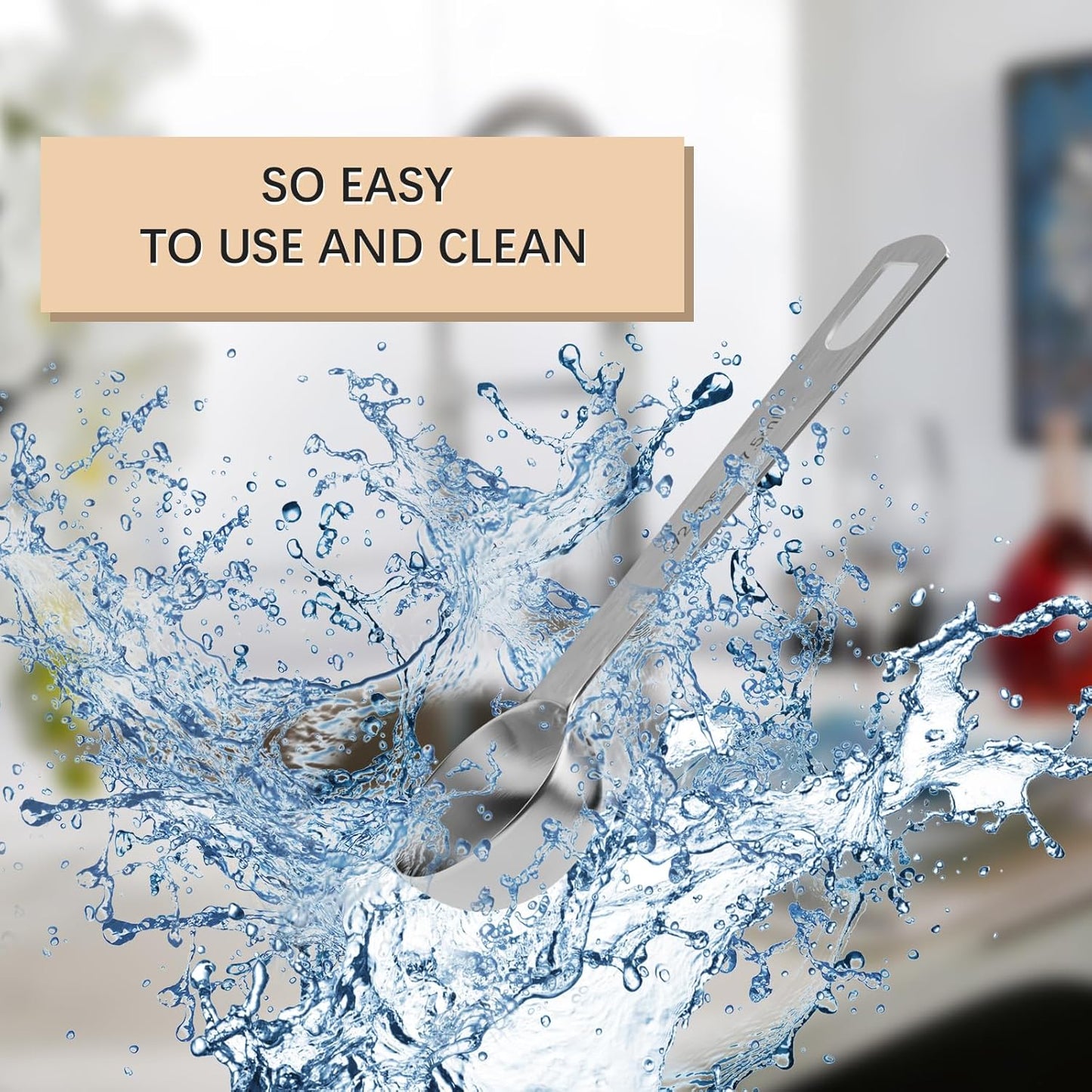 2PCS 1/2tbsp (1.5tsp, 7.5ml, 1/4oz) Single Measuring Spoon, Stainless Steel Individual Teaspoons Only