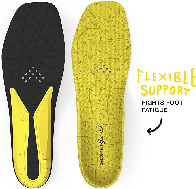 Superfeet Hockey Cushion Insoles - Foam Shoe Inserts for Skates - Professional Grade - Junior Skate Size 12-13