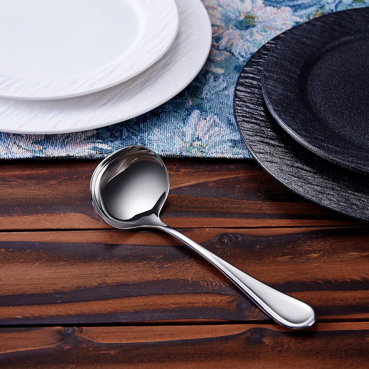 KEAWELL Premium 7.1" Verona Gravy Ladle, 18/10 Stainless Steel, Heavy-Duty with Deep Bowl, High-Polished Finish, Ergonomic Handle for Smooth Pouring, Dishwasher Safe (1, 7.1" Gravy Ladle)