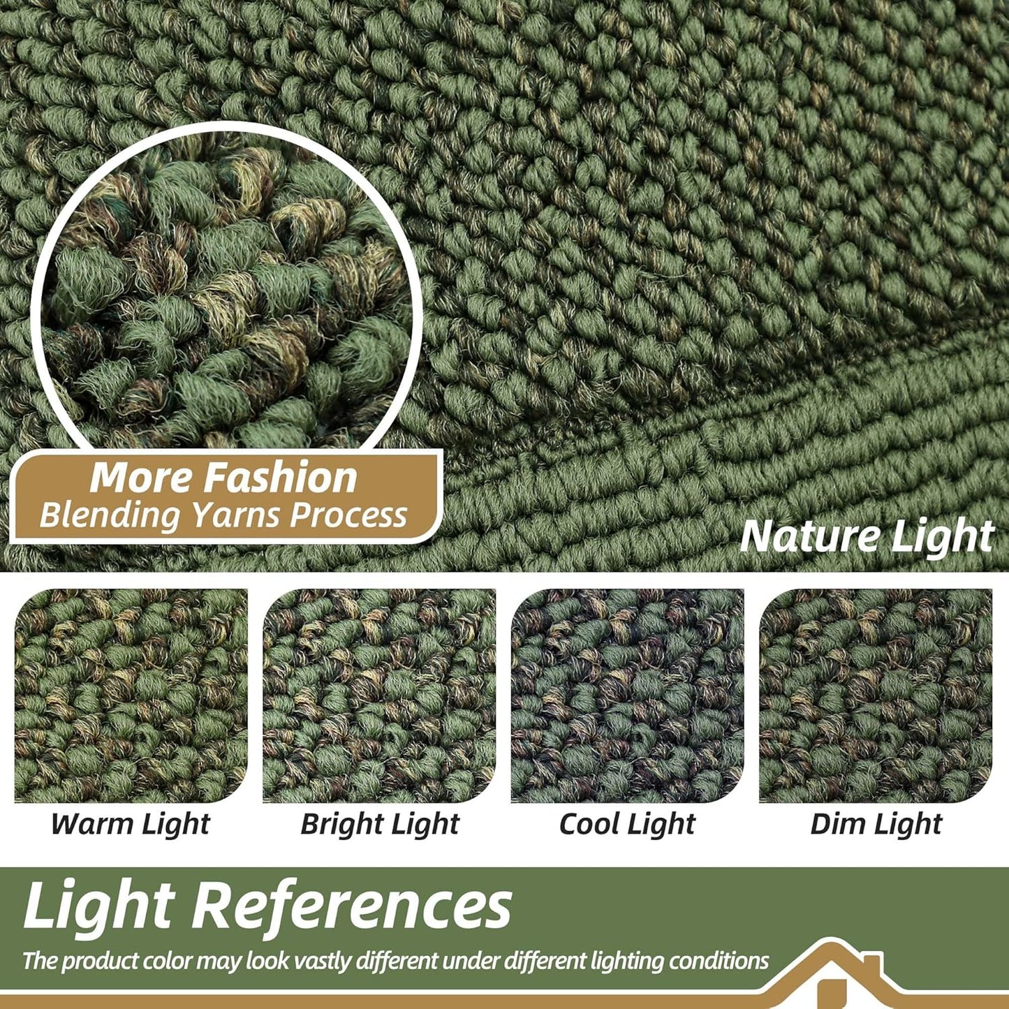 BEQHAUSE Indoor Door Mat 24" x 36", Dirt Trapper Door Mats Non-Slip Entryway Rugs Washable, Resist Dirt Absorbent Welcome Mat, Low Profile Floor Mats for Front Back Door and Entryway, Green