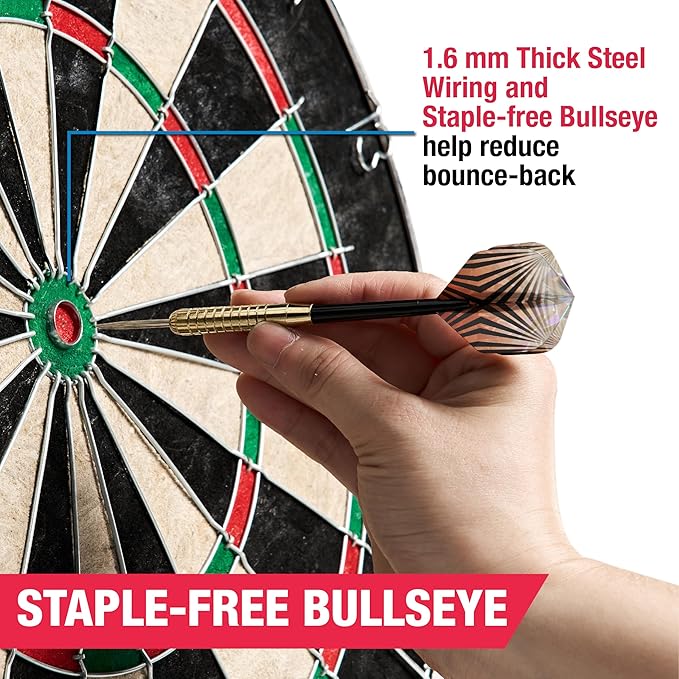 MD Sports Dartboard Cabinet Multiple Styles Electronic Dartboard With Digital X/O Cricket Scorekeeping and Dart Set, Perfect for Cricket Games