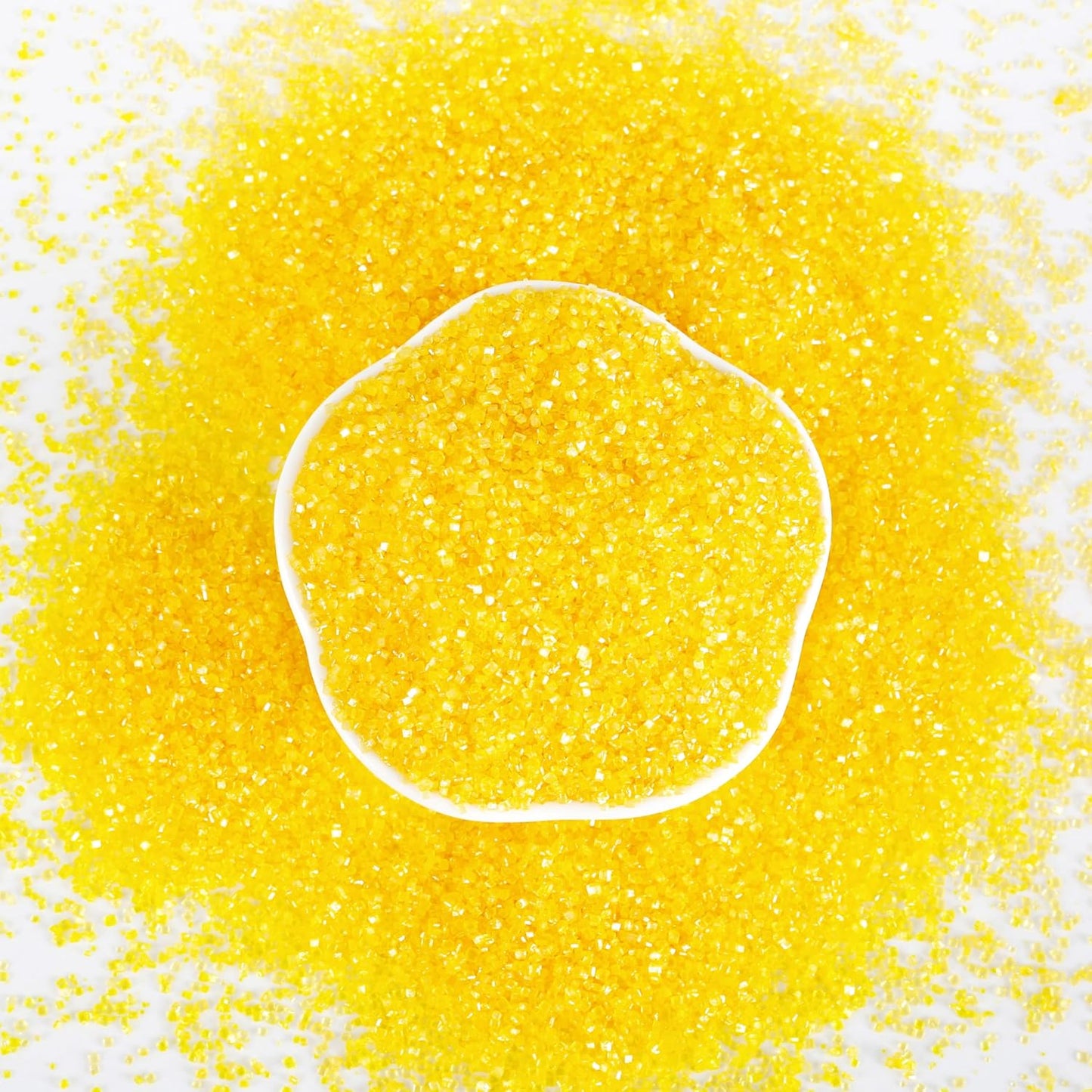 Kasvan Yellow Sanding Sugar Sprinkles - Edible Sugar Crystals, Baking Cake Decorations, Ice Cream Toppings cupcake Decorating, Wedding Party Chirstmas Supplies, 85g/3.2oz
