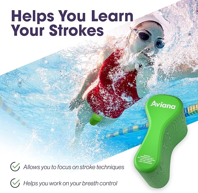 Pull Buoy Swim Training Leg Float for Adults & Youth | Swimming Pool Strokes & Upper-Body Strength EVA & BPA Free