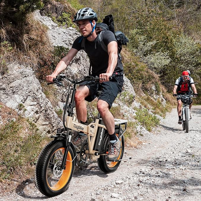 1000W Folding Electric Bike, 48V 20AH Large Removable Battery E Bike, 30+MPH, 80 Miles Max Range, 20" Fat Tire Electric Bike for Adults, Adult Electric Bicycles for Commute Beach Snow