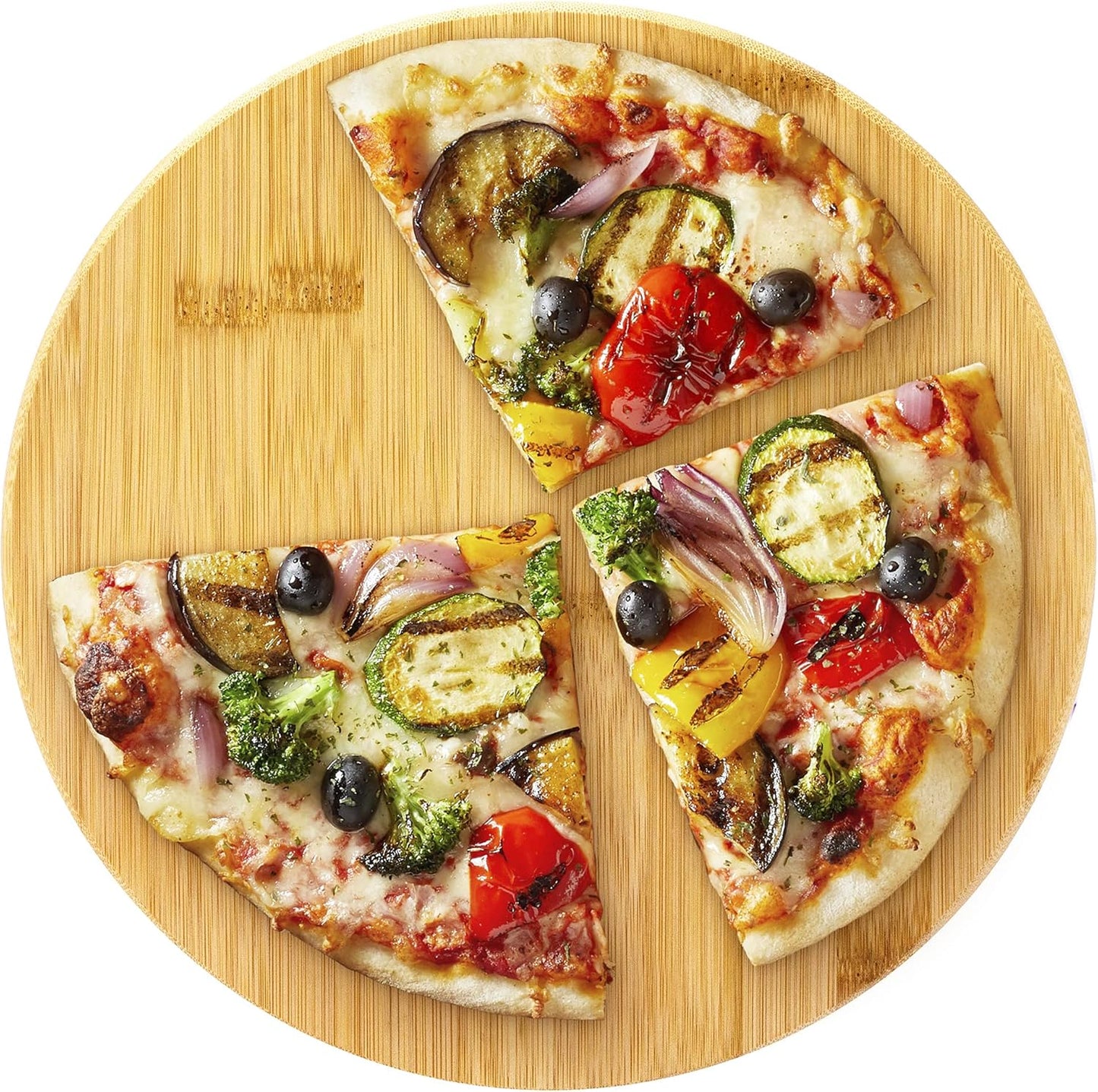 TB Home Lazy Susan Organizer for Cabinet, Pantry or Tabletop – 10" Bamboo Turntable for Kitchen, Counter or Spice Rack Storage