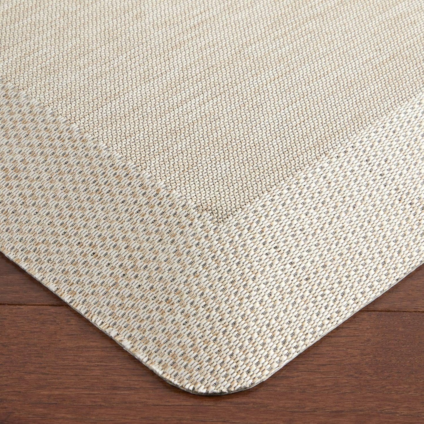 Martha Stewart Mira Modern Heathered Anti-Fatigue Air-Infused Kitchen Mat, Beige, 19.6"x32"
