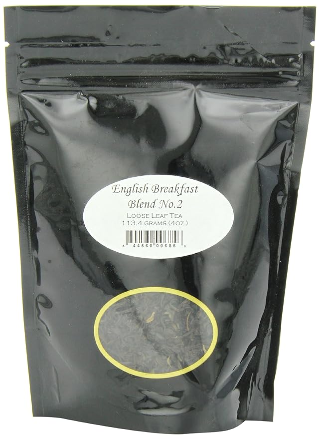 English Breakfast Tea No. 2 by English Tea Store | Loose Leaf Black Tea | Bold Smooth Flavor from Assam Ceylon Kenya | Great with Milk | Medium Caffeine | 4oz Pouch