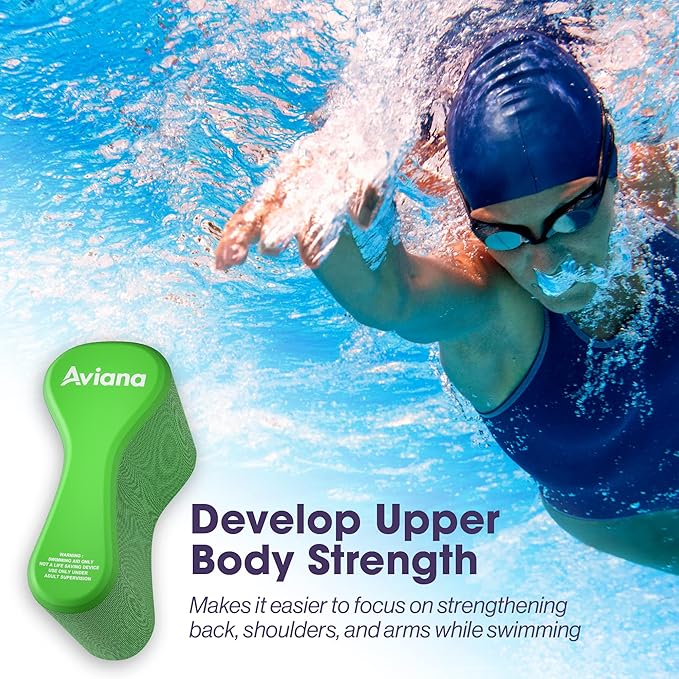 Pull Buoy Swim Training Leg Float for Adults & Youth | Swimming Pool Strokes & Upper-Body Strength EVA & BPA Free