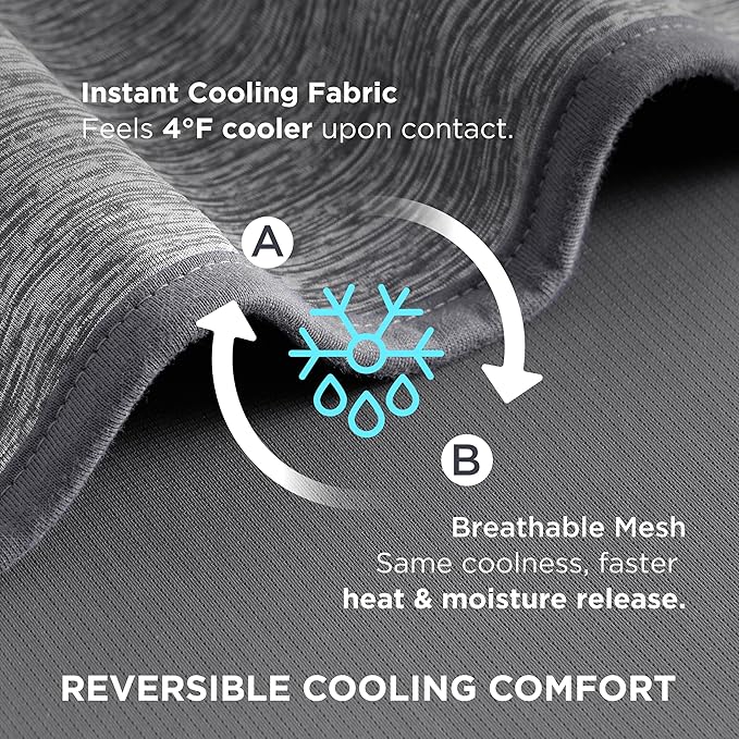 Bedsure Summer Cooling Blanket for Hot Sleepers with Sports Mesh Design, Arc-Chill Q-Max 0.4 Lightweight Breathable Ice Cold Blanket Throws for Night Sweats, 50 x 70 Inches, Mesh Grey