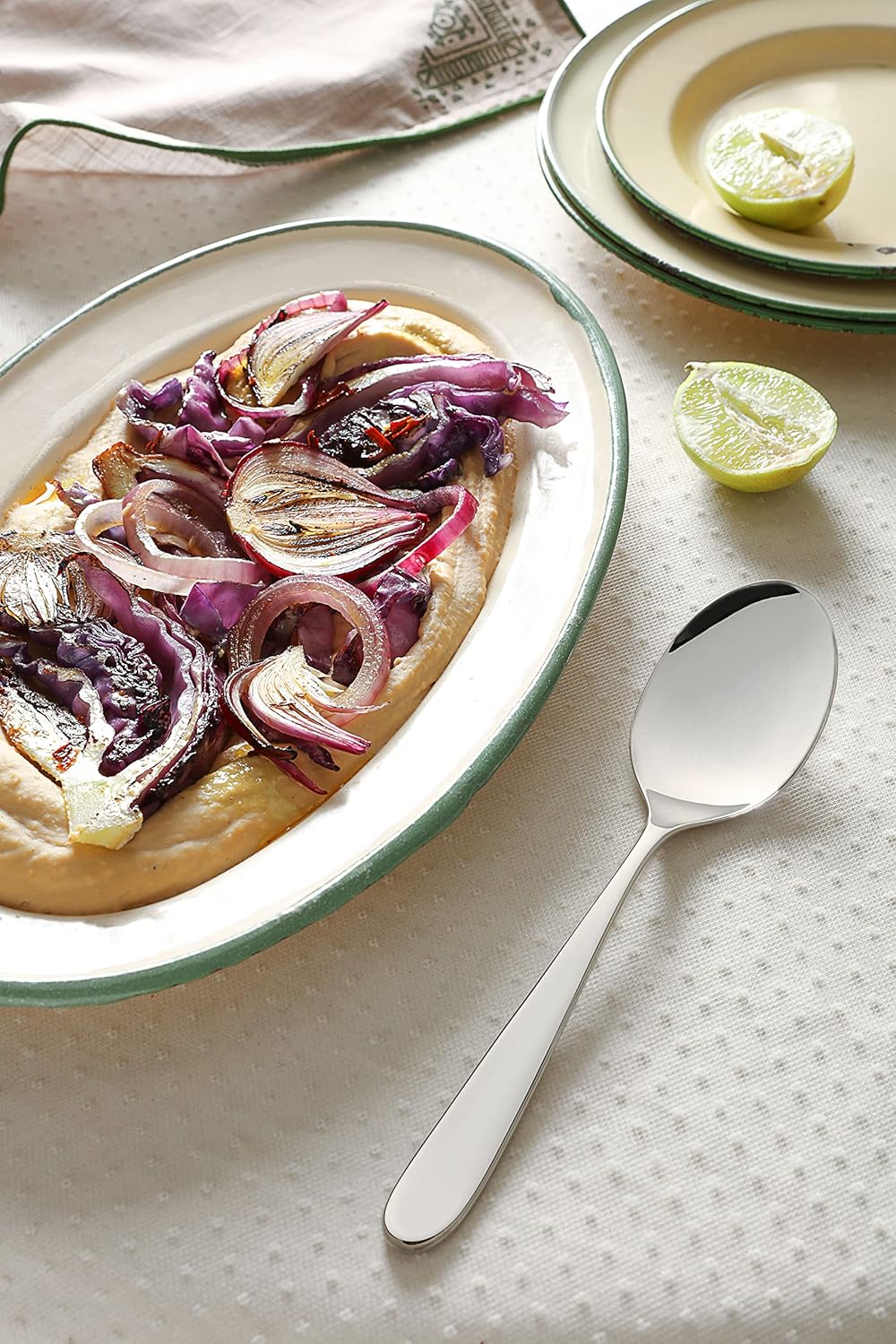 Serving Utensil Set – 18/10 Stainless Steel Serving Spoons, Salad Servers, Butter Knives, Mirror Finish, Dishwasher Safe, Elegant and Durable (10-Piece Serving Set, Fidenza)