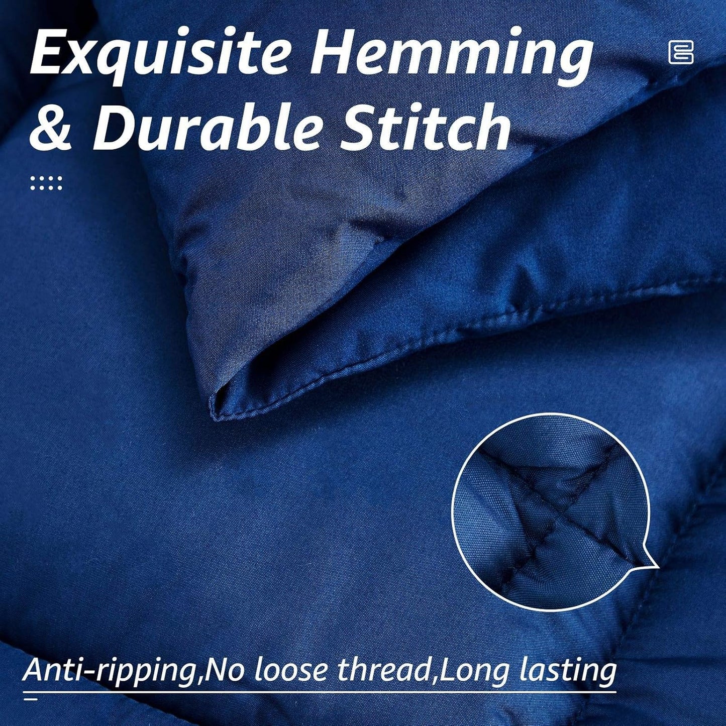 HYLEORY All-Season King Size Bed Comforter - Cooling Down Alternative Quilted Duvet Insert with Corner Tabs - Winter Warm - Machine Washable - Navy Blue