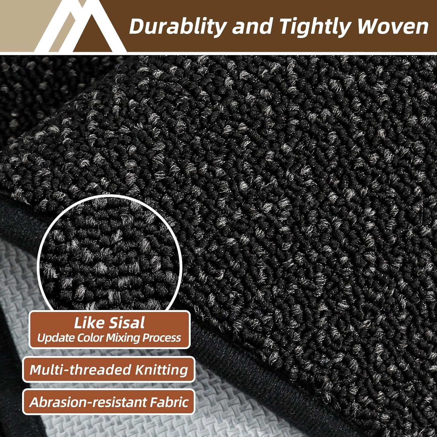 COSY HOMEER Kitchen Rugs Non Slip Washable 24"x36"+24"x60" Absorbent Kitchen Mats for Floor Stain Resistant Kitchen Runner Rug Sets of 2 Kitchen Floor Mats for Sink,Black