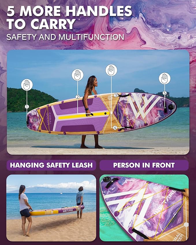 11'6"x35" Inflatable Paddle Board, 450lbs Extra Wide Stand Up Sup Board for Adults, Blow Up Paddleboard Kayak Non-Slip Stable Deck Boat for Yoga Fishing Surf