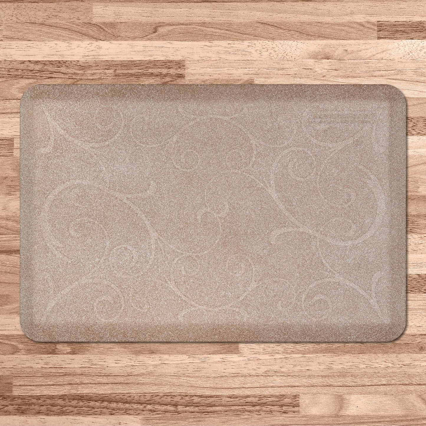 WellnessMats Bella Collection Anti-Fatigue Floor Mat, Polyurethane – Ergonomic Support Pad for Home, Kitchen, Garage, Office Standing Desk – Water Resistant - Made in USA