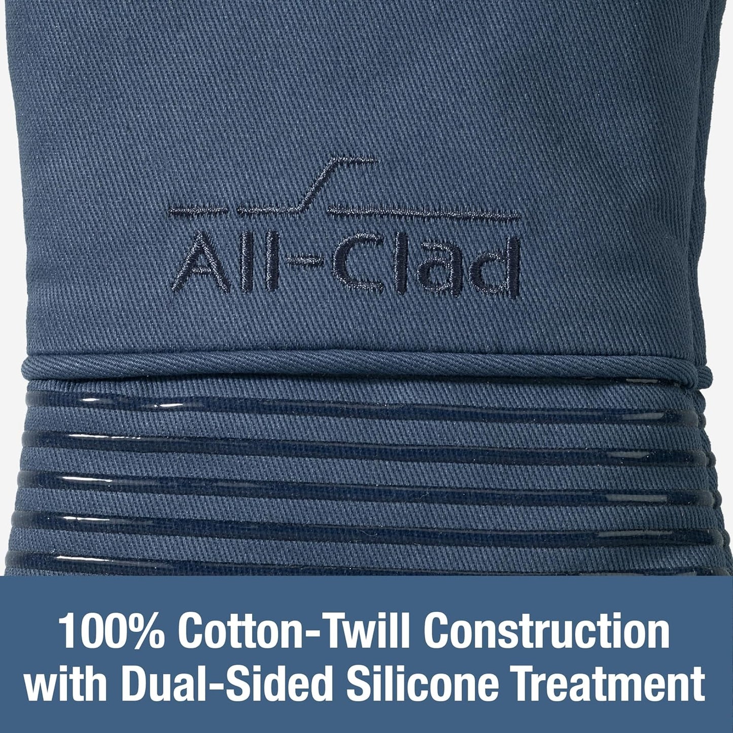 All-Clad Premium Silicone Oven Mitts, 2-Pack, Indigo