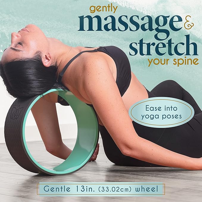 Florensi Back Roller - Back Stretcher, Back Cracker, Yoga Wheel, Deep Tissue Massager - for Back Pain Relief, Back Cracking, Yoga Stretching, Trigger Point Therapy - Foam Padded Rollers