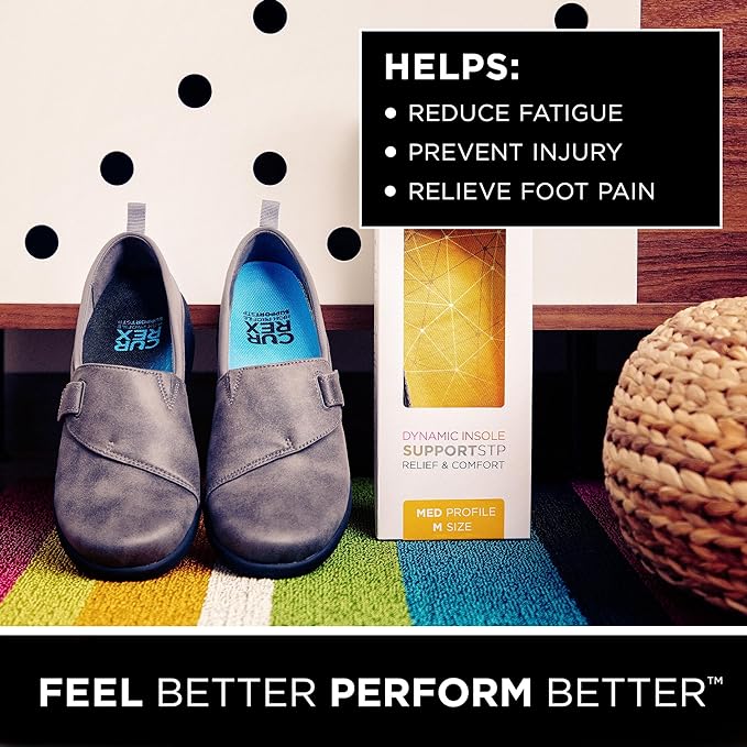 CURREX SupportSTP – Arch Support Insole w/Superior Cushioning & Airflow, Heavy Duty Shell for Less Fatigue – Comfort, Athletic, Casual and Work Shoe Inserts, Men & Women – Low Arch, 2XL