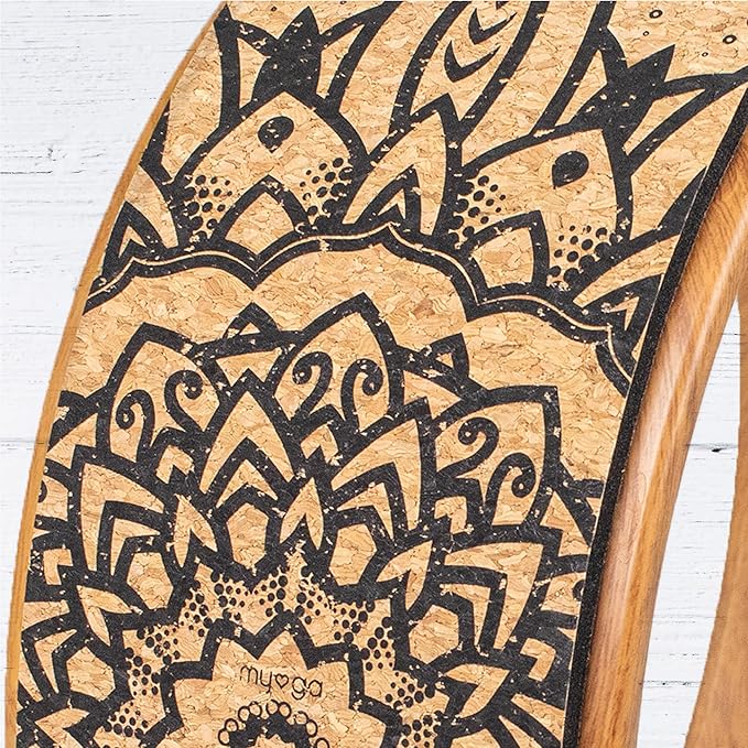 Myga Yoga Wheel,Exercise Prop for Back Pain, Yoga Poses, Pilates, Stretches, Backbend Inversions and Bridge Position,Improves Flexibility, Balance and Core Strength