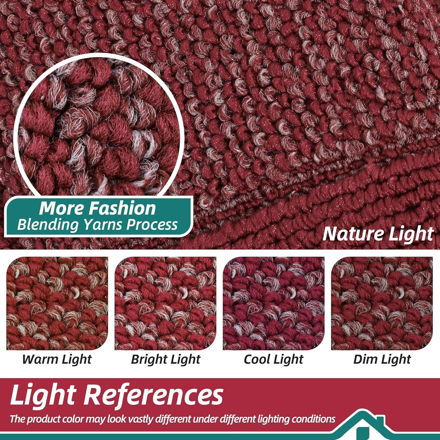 BEQHAUSE Indoor Door Mat 24" x 60", Dirt Trapper Door Mats Non-Slip Entryway Rugs Washable, Resist Dirt Absorbent Welcome Mat, Low Profile Floor Mats for Front Back Door and Entryway, Red