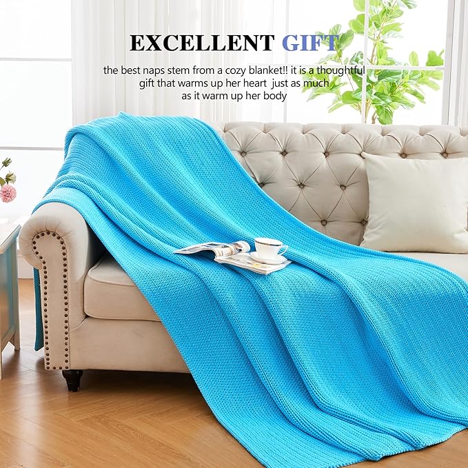 L'AGRATY Knitted Weighted Blanket - 60"x80" 15lbs Cooling Chunky Knit Heavy Blanket for Adults Braided Crochet Throw Thick Cable Yarn Knit Decorative No Beads Evenly Weighted Machine Washable