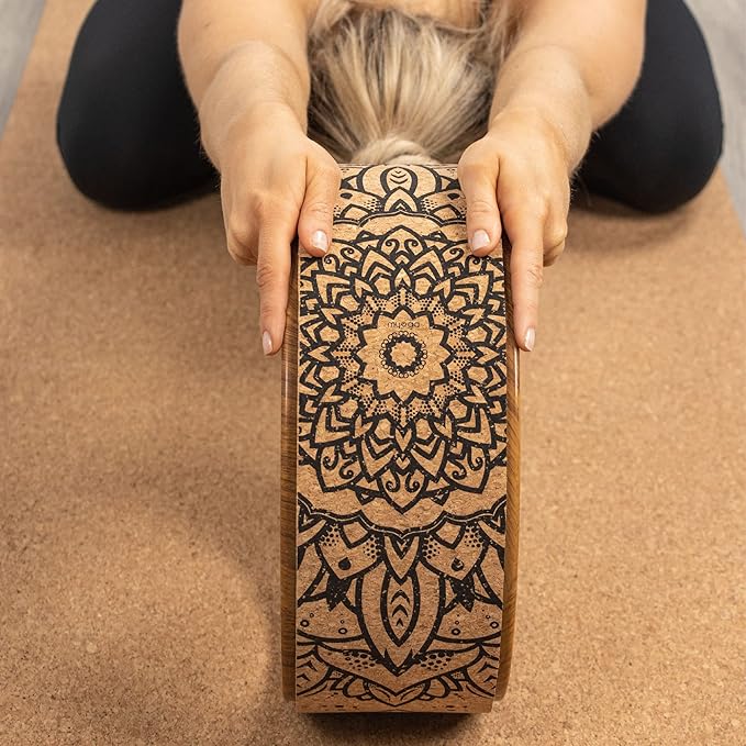 Myga Yoga Wheel,Exercise Prop for Back Pain, Yoga Poses, Pilates, Stretches, Backbend Inversions and Bridge Position,Improves Flexibility, Balance and Core Strength