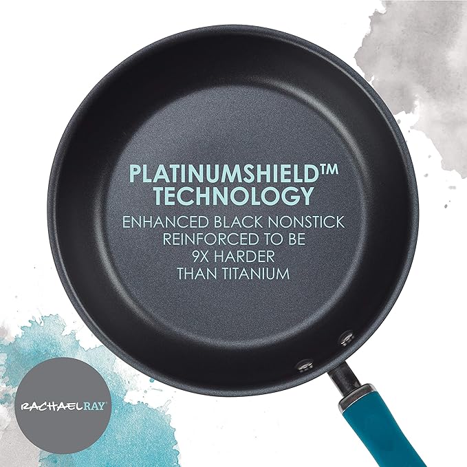 Rachael Ray Create Delicious Deep Hard Anodized Nonstick Frying Pan / Fry Pan / Hard Anodized Skillet - 10.25 Inch, Gray