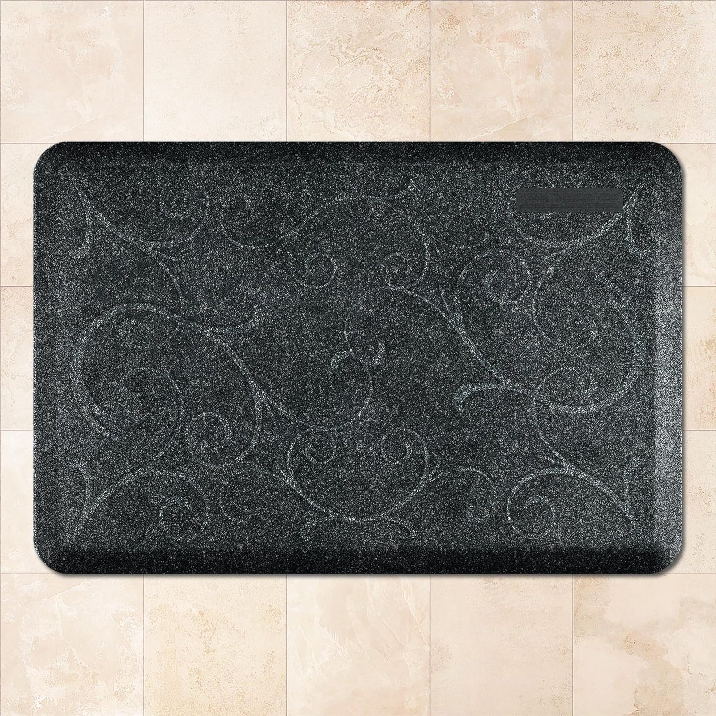 WellnessMats Bella Collection Anti-Fatigue Floor Mat, Polyurethane – Ergonomic Support Pad for Home, Kitchen, Garage, Office Standing Desk – Water Resistant - Made in USA