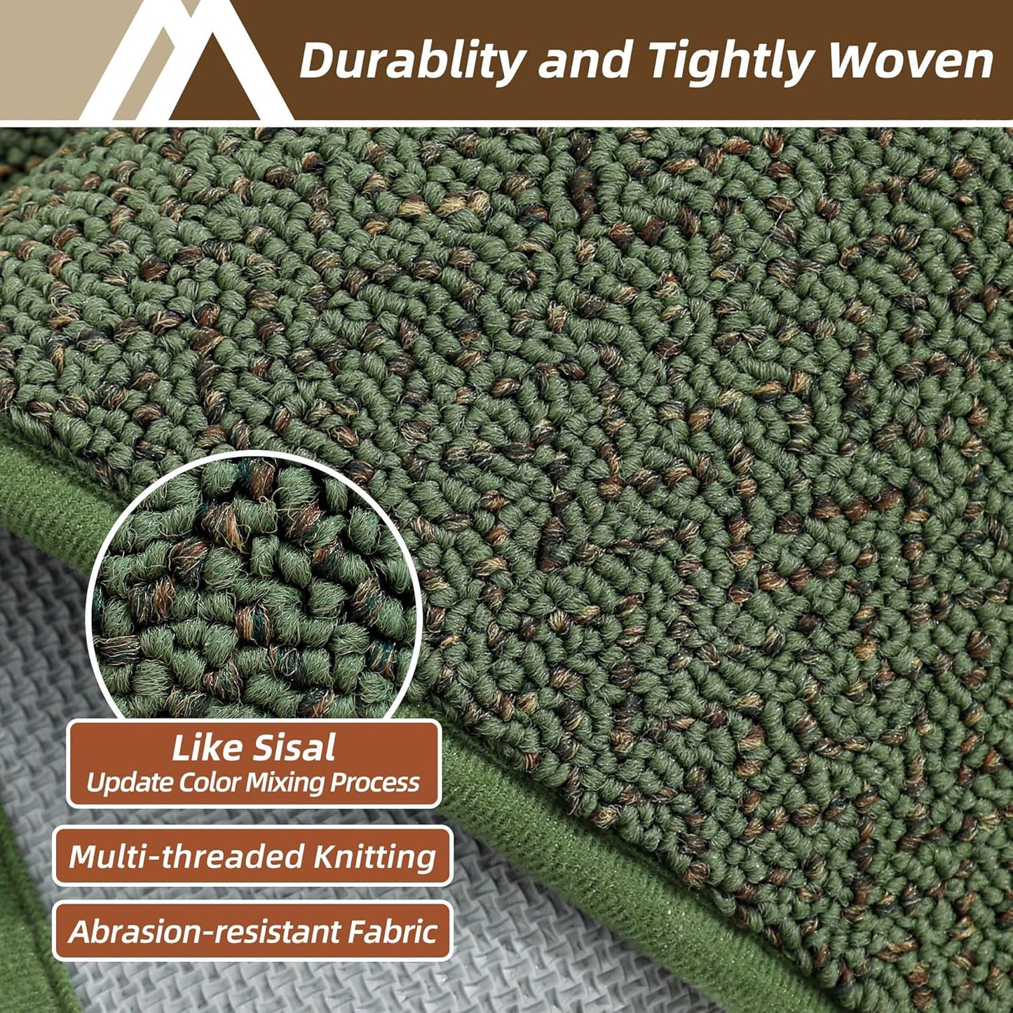 COSY HOMEER-Door-Mat 36"x60" Non Slip Absorbent Entryway Rugs Dirt Trapper Doormats Washable Entrance Mats Low Pile Welcome Floor Mat for Front Back Door and Entry Mats,Green