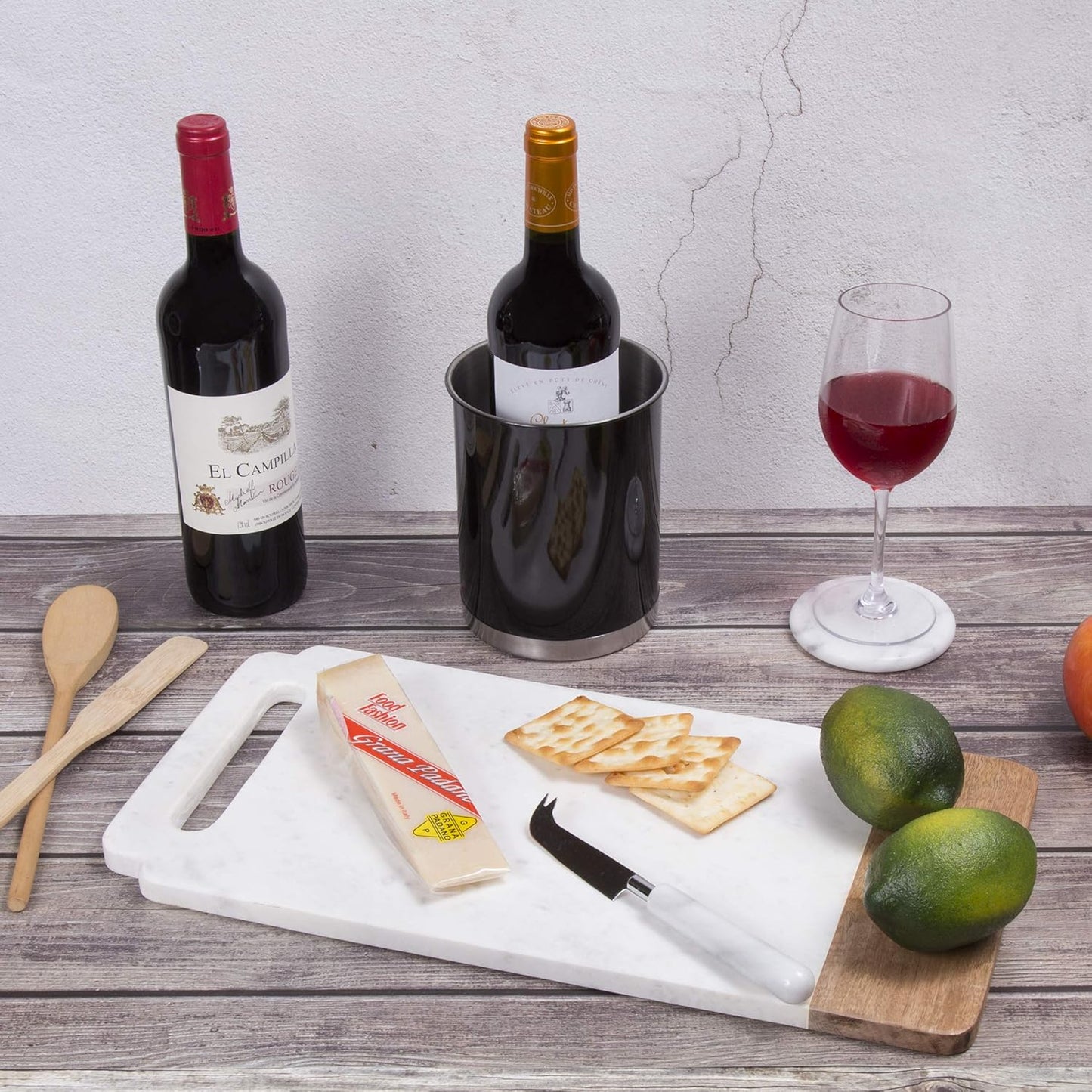 Creative Home Stainless Steel Utensil Holder– 6.3" Large Cooking Tool Organizer for Kitchen Decor and Countertop Storage, Stable Anti-Tip Design, Durable Powder-Coated Finish, Black