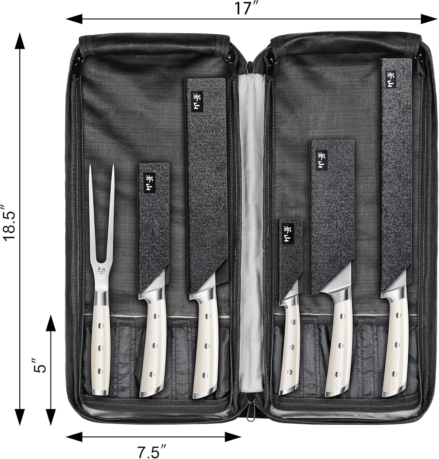 Cangshan S1 Series 7-Piece BBQ Knife Set, Forged German Steel, 1023718