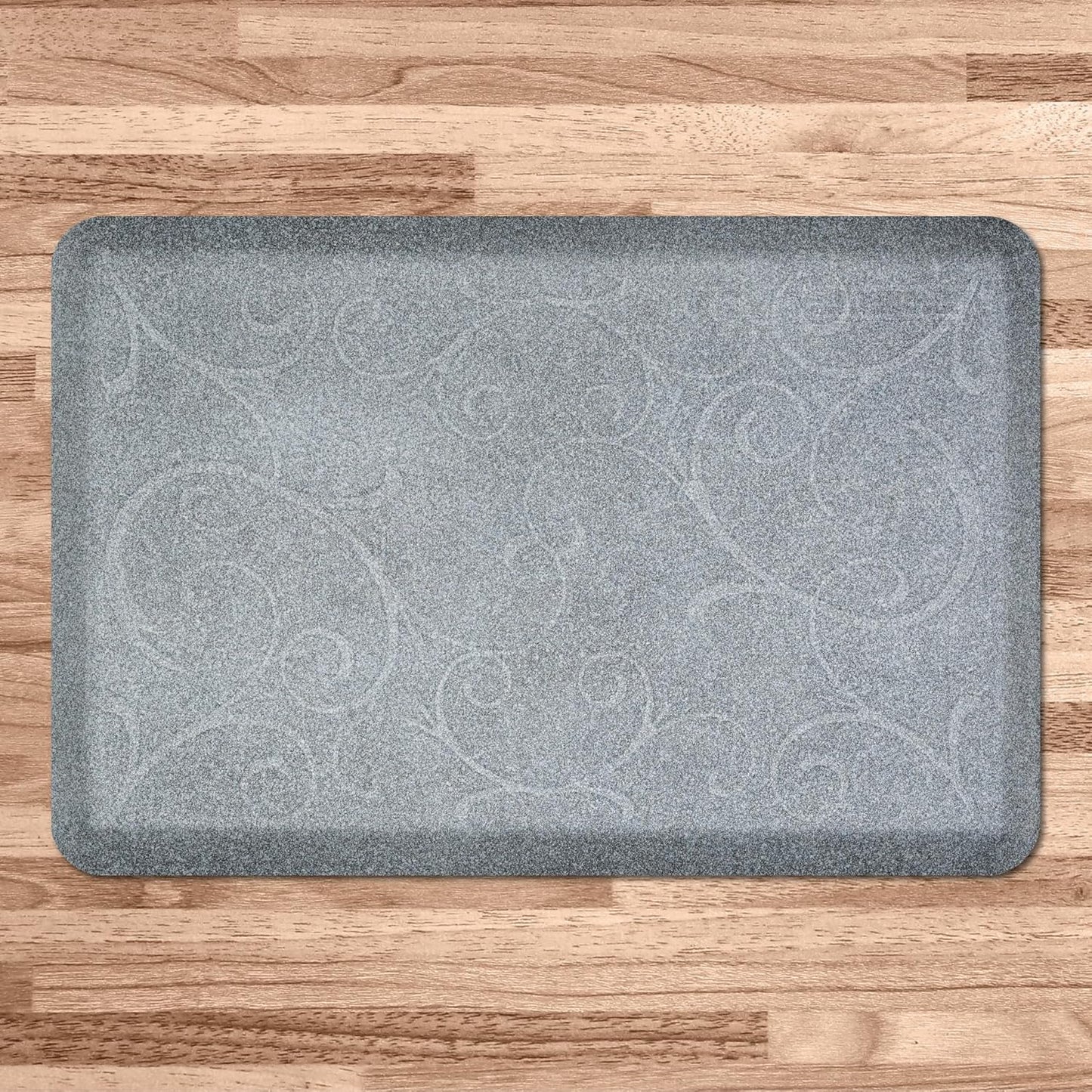 WellnessMats Bella Collection Anti-Fatigue Floor Mat, Polyurethane – Ergonomic Support Pad for Home, Kitchen, Garage, Office Standing Desk – Water Resistant - Made in USA